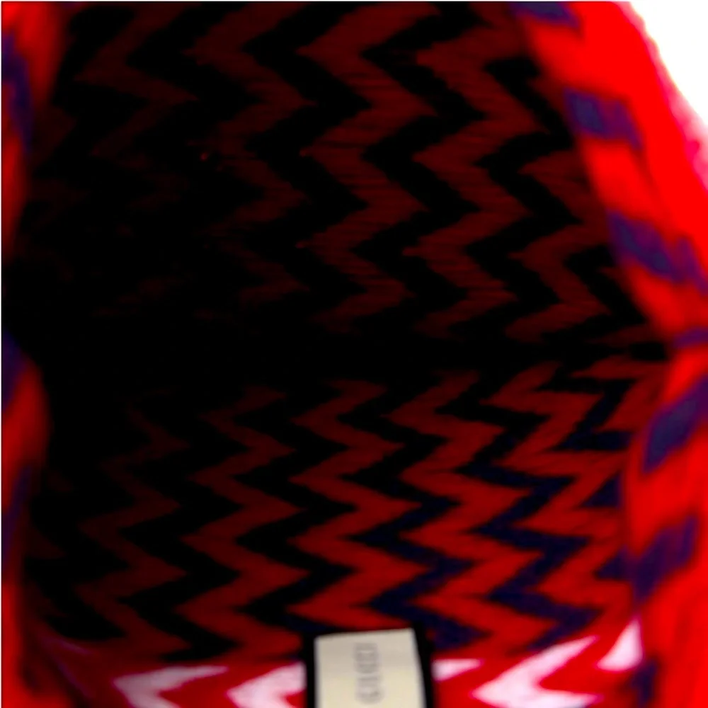 GUCCI Wool Zig Zag Knit Beanie, Unisex. Authentic, NWT